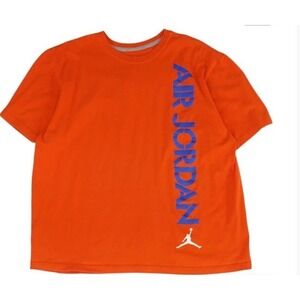Nike Air Jordan Shirt men's Large Orange Short Sleeve‎ T-Shirt 2X